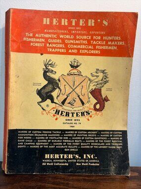 VTG Herters 1964 Catalog No. 74 Hunting Fishing Camping Equipment Ammo Lures